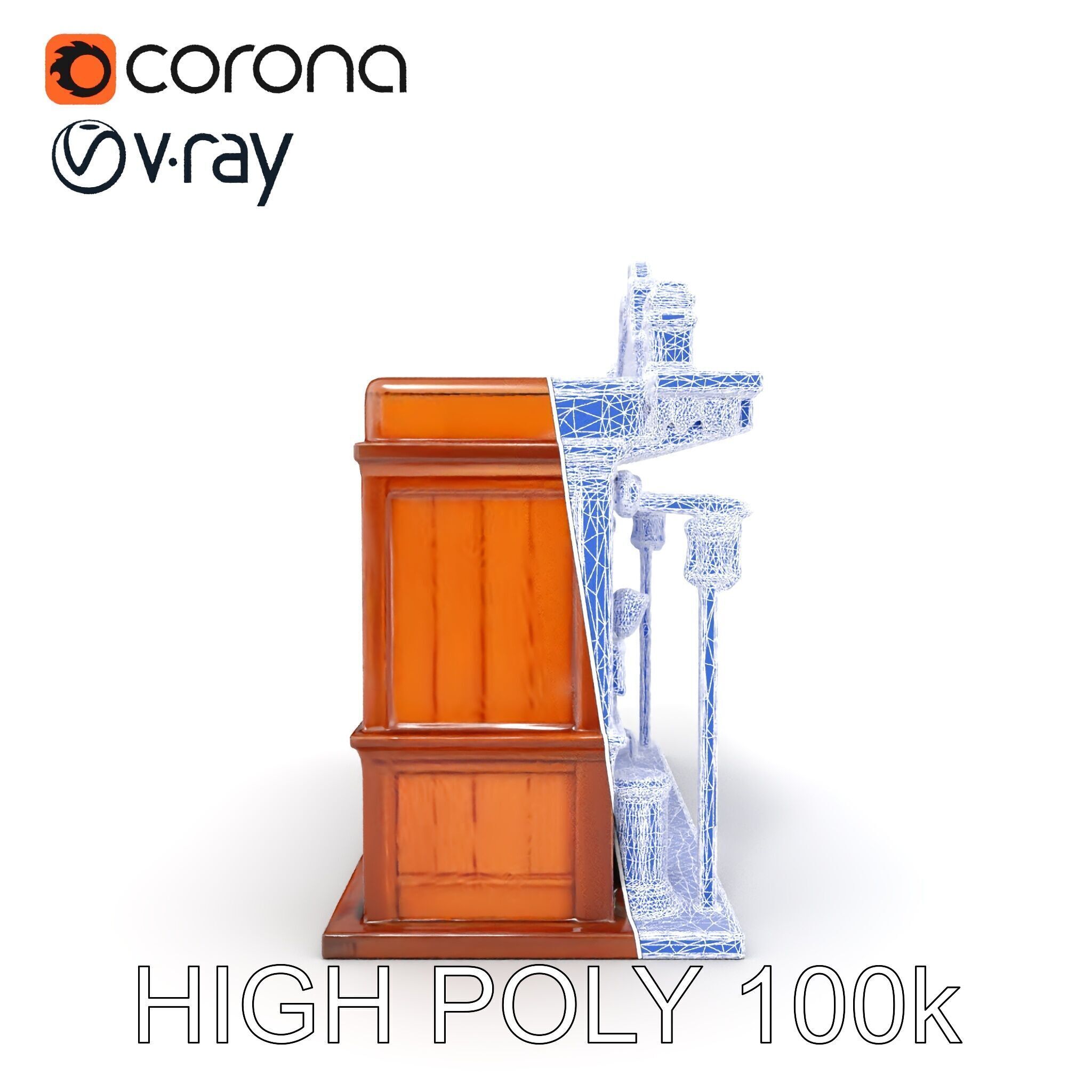 Western Saloon Facade Model Pack  D Architectural Design Low-poly 3D model_22