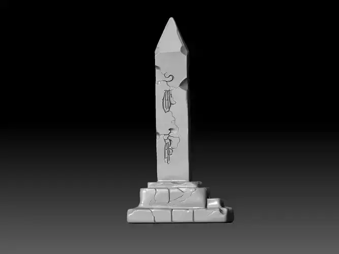 Ancient Stone Monolith - 3D Print Model 3D print model