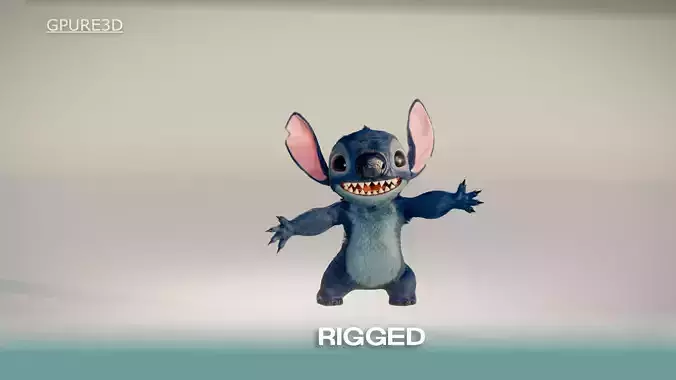 Stitch 3D rigged