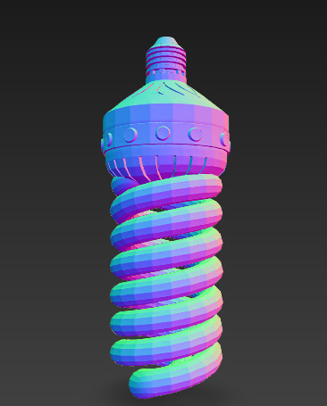 3D Pack LED Spiral Incandescent Bulbs 3D model_40