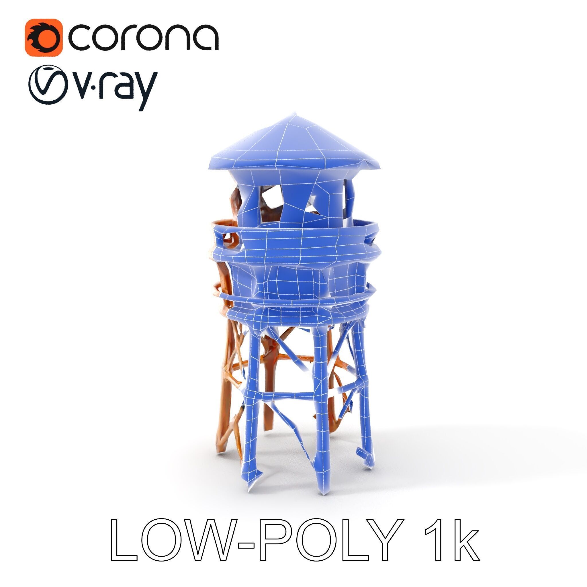 Wooden Lighthouse Tower model pack for Game and Architectural... Low-poly 3D model_23