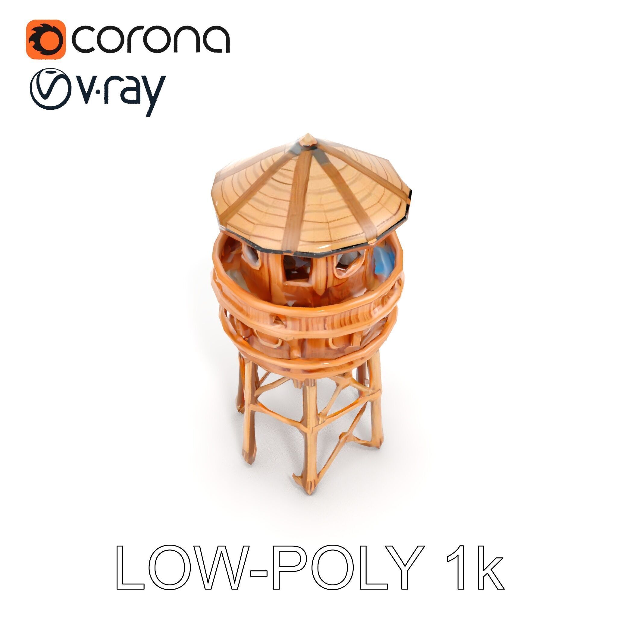Wooden Lighthouse Tower model pack for Game and Architectural... Low-poly 3D model_12