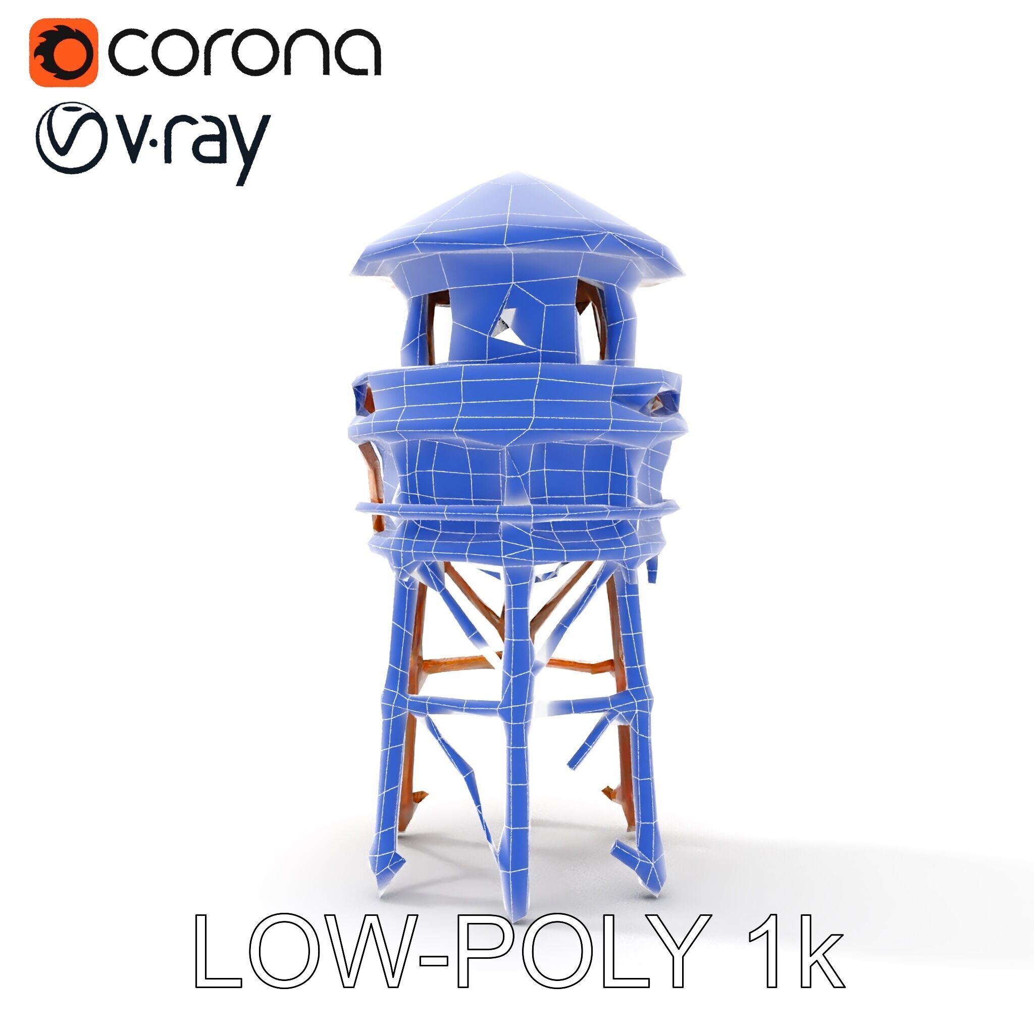 Wooden Lighthouse Tower model pack for Game and Architectural... Low-poly 3D model_29