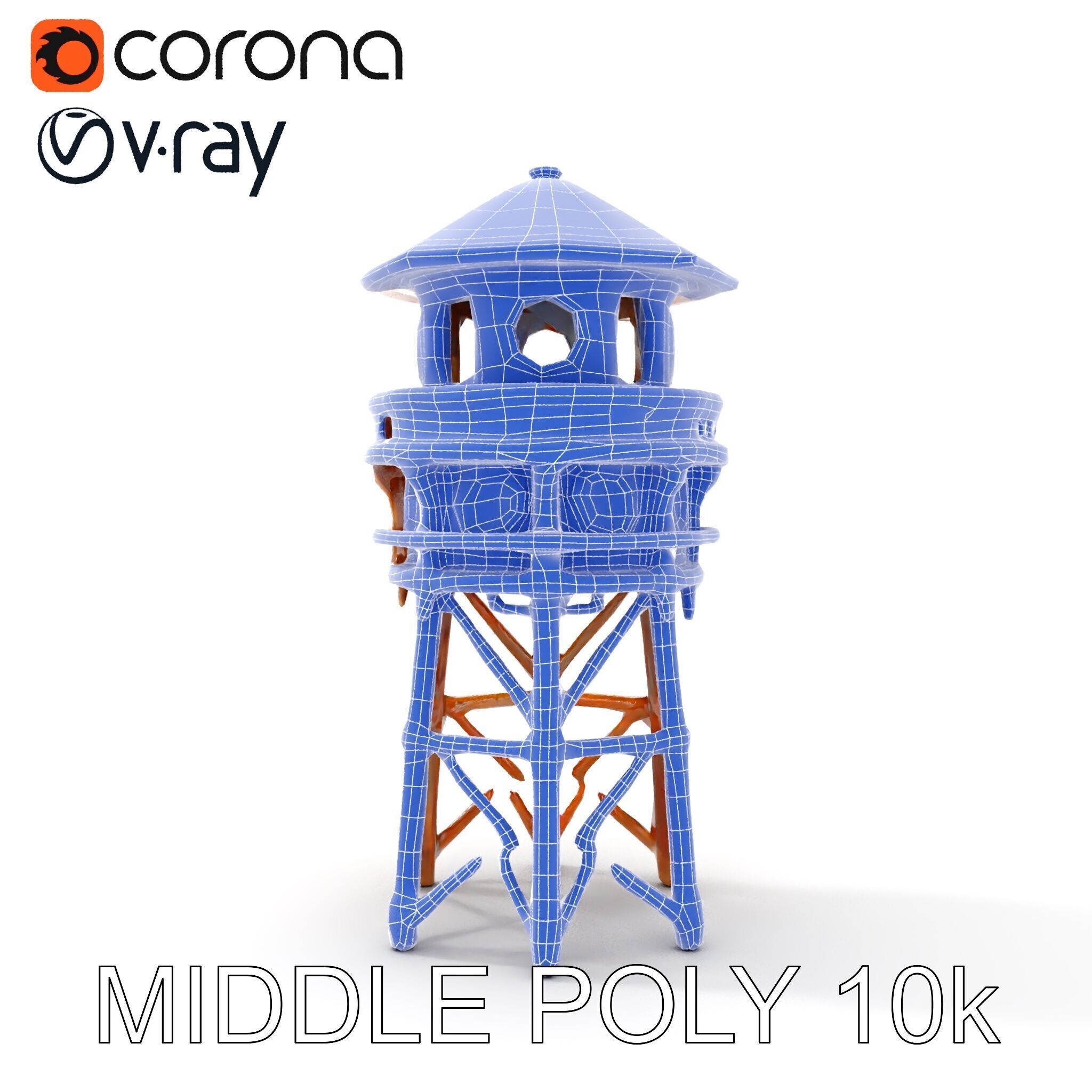 Wooden Lighthouse Tower model pack for Game and Architectural... Low-poly 3D model_22