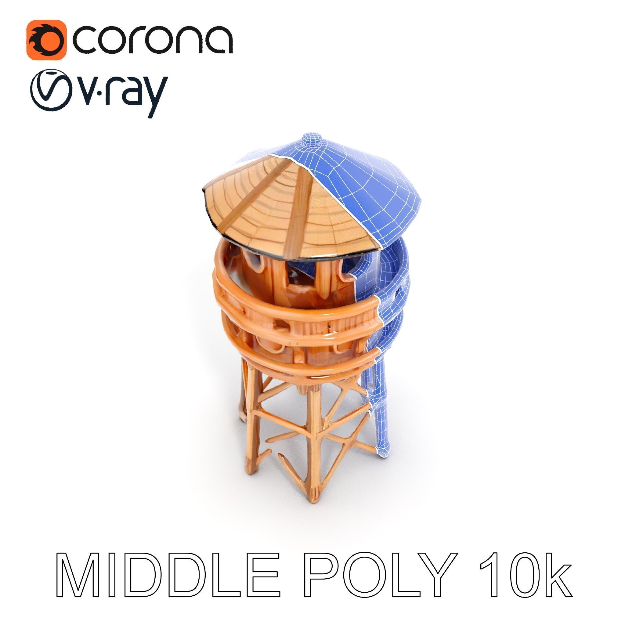Wooden Lighthouse Tower model pack for Game and Architectural... Low-poly 3D model_25