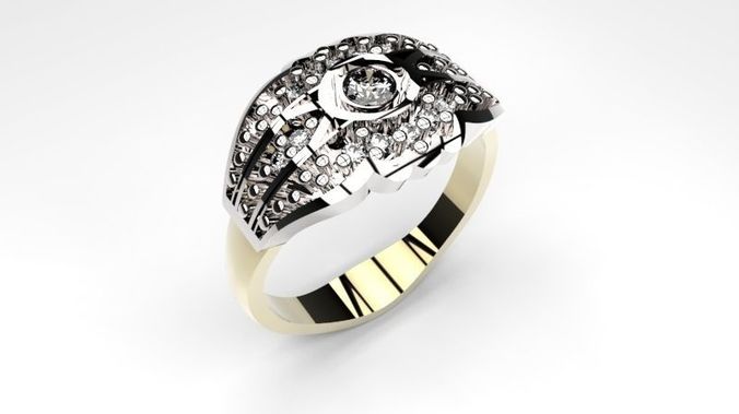 Ring diamond 3D print model