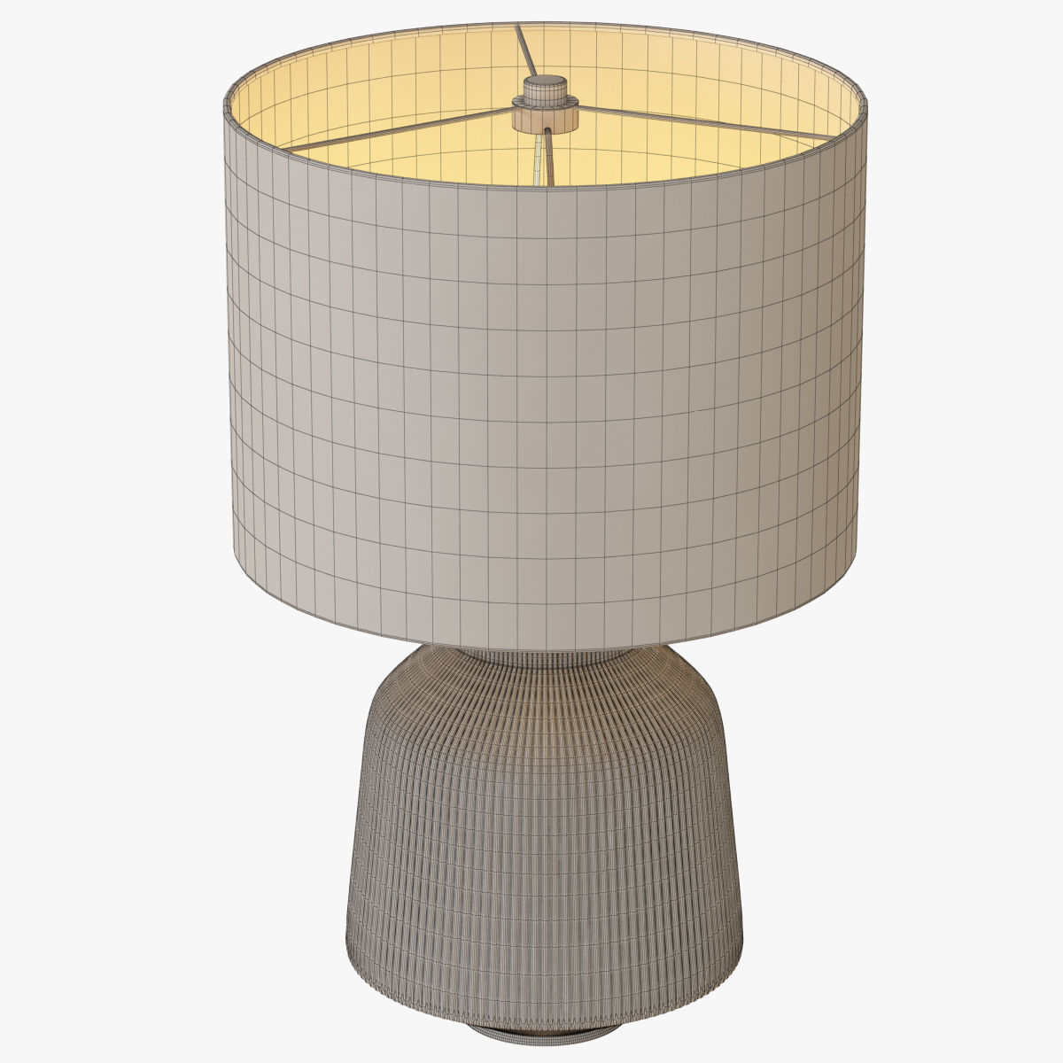Roar Rabbit Ripple Ceramic Table Lamp 3D model_3