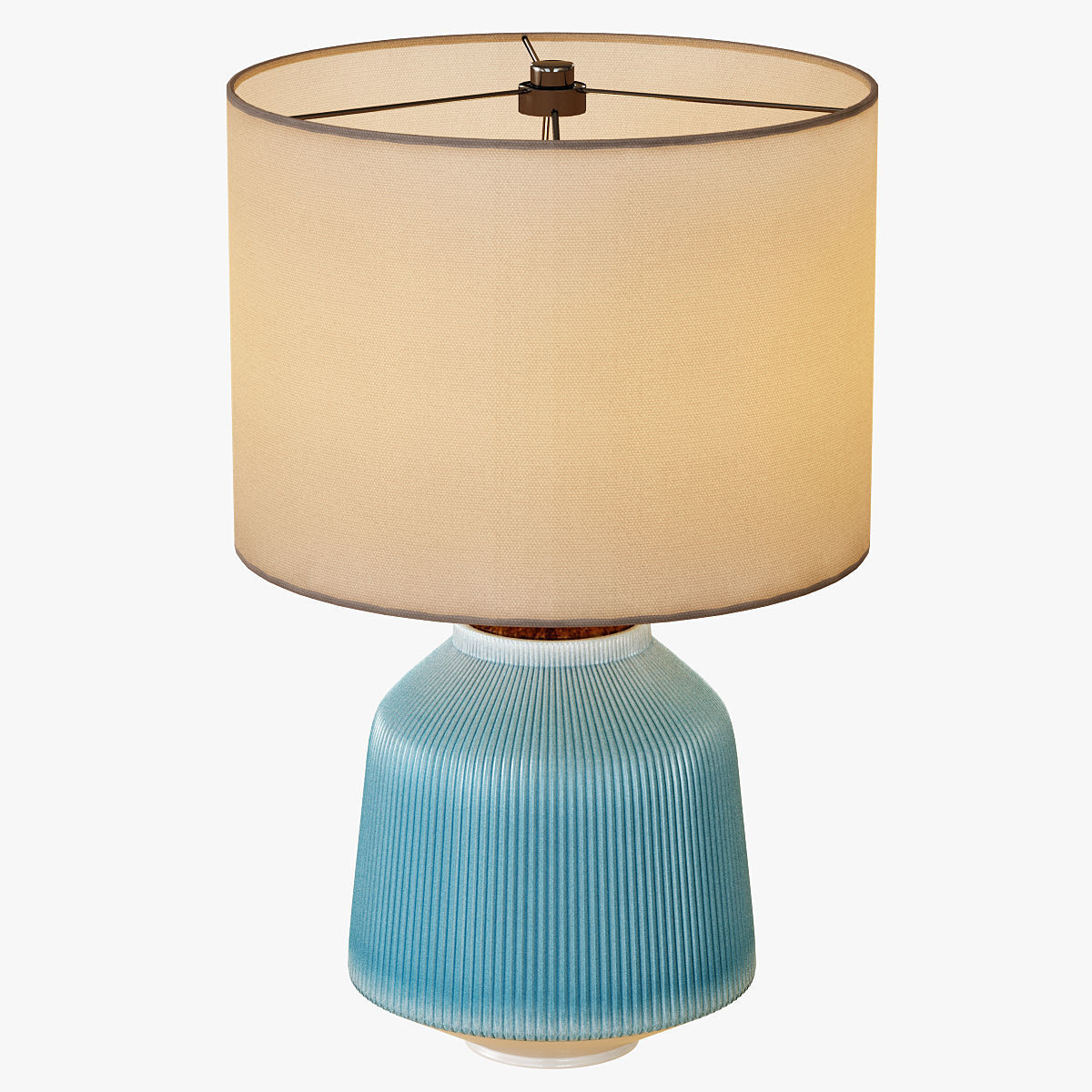 Roar Rabbit Ripple Ceramic Table Lamp 3D model_1