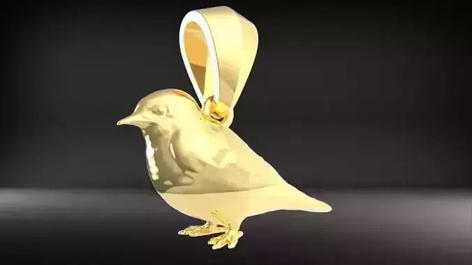 Swallow bird pendant  3D print model