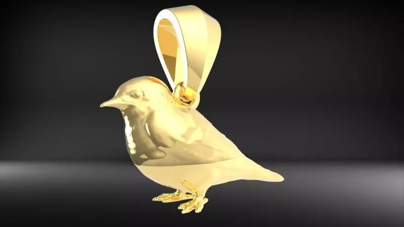Swallow bird pendant 3D print model