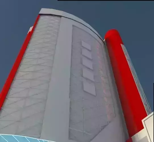 hotel building 3D print model