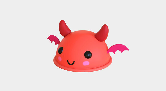 Low-Poly Devil Hat Low-poly 3D model