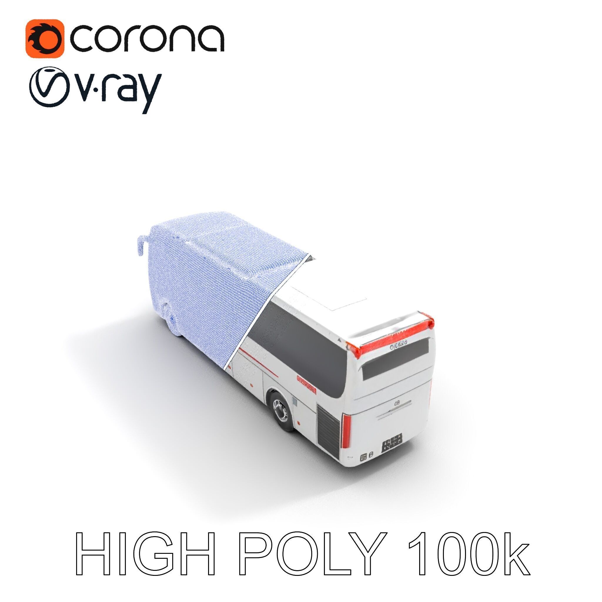 Modern Coach Bus Model Pack for Unity and Unreal Low-poly 3D model_33