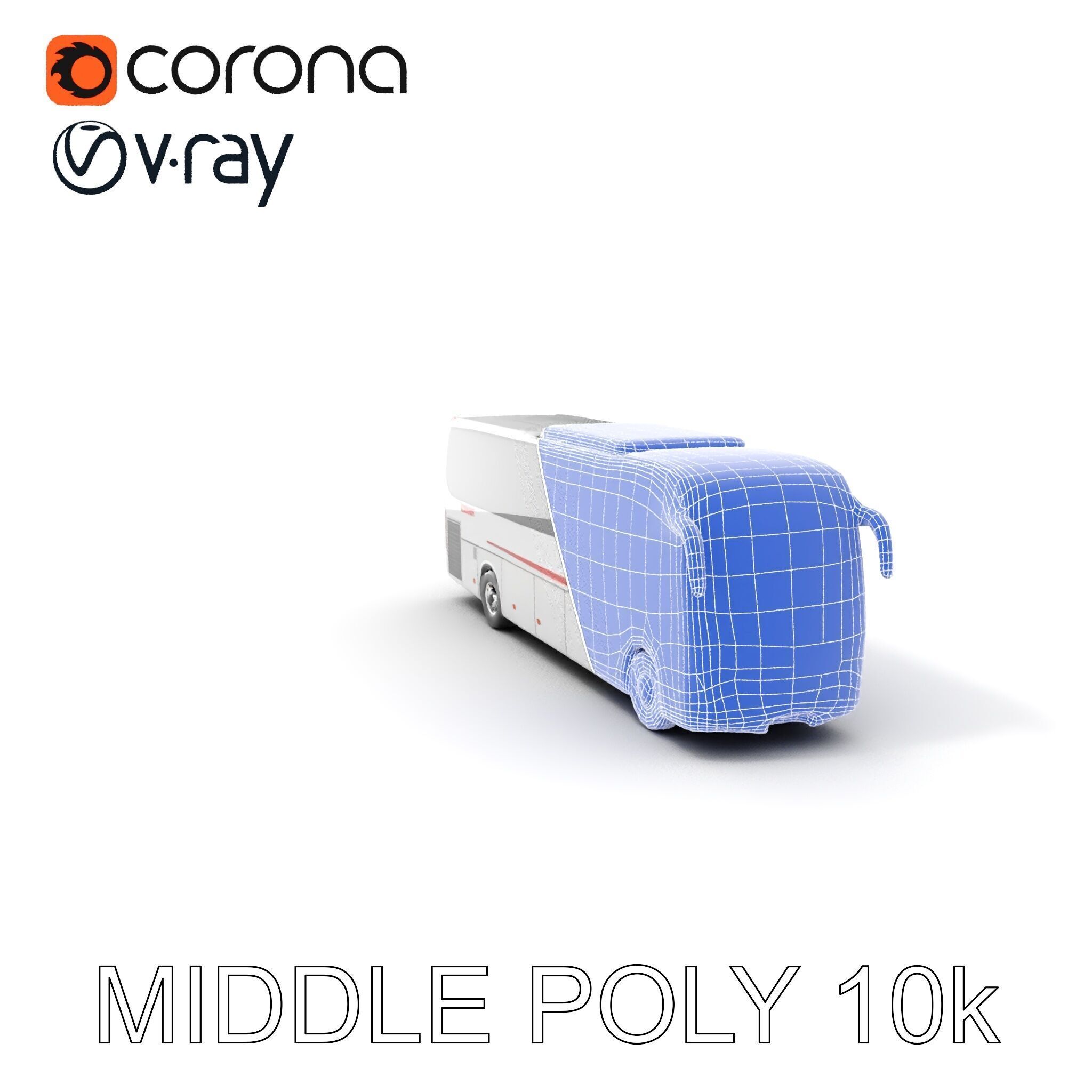 Modern Coach Bus Model Pack for Unity and Unreal Low-poly 3D model_16