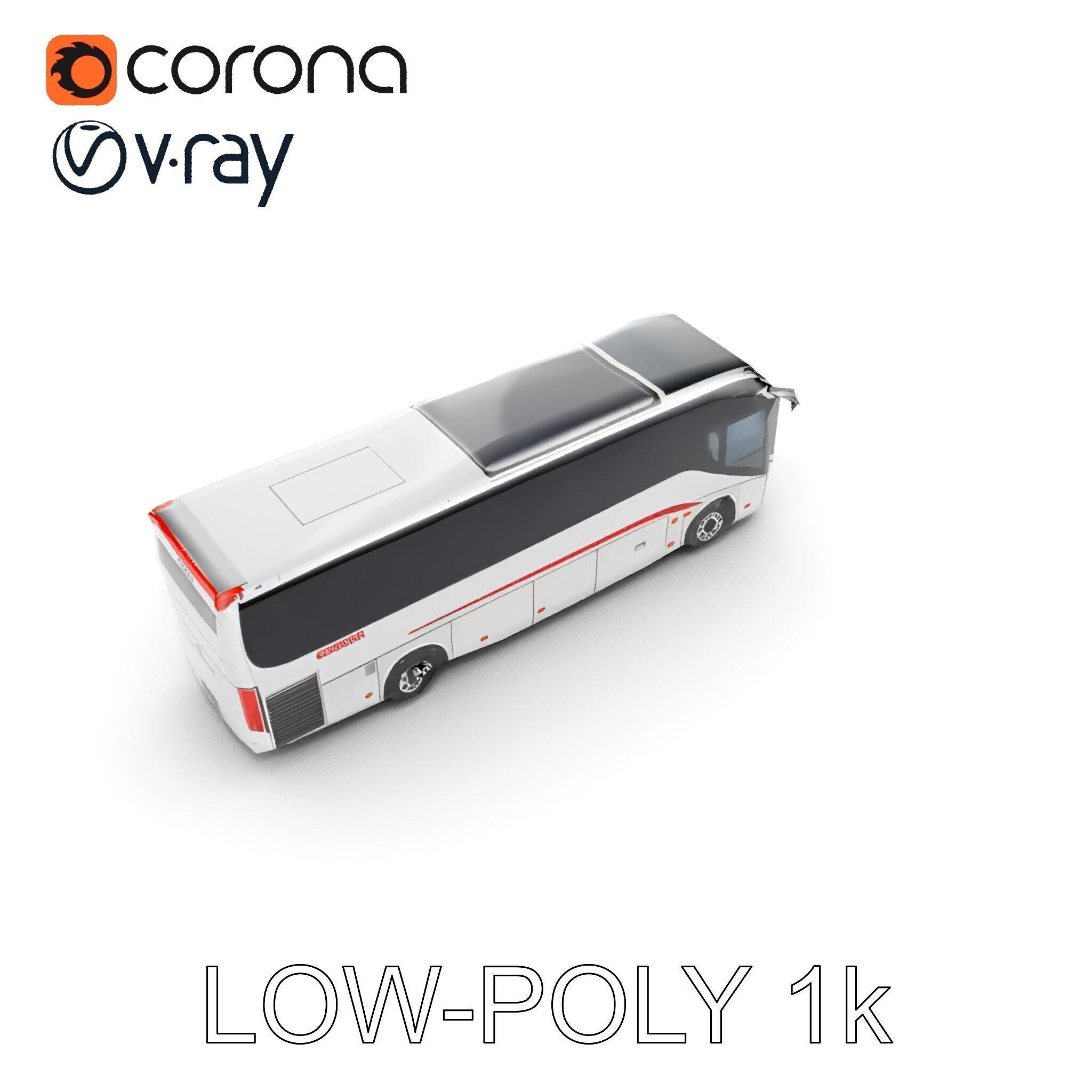 Modern Coach Bus Model Pack for Unity and Unreal Low-poly 3D model_15