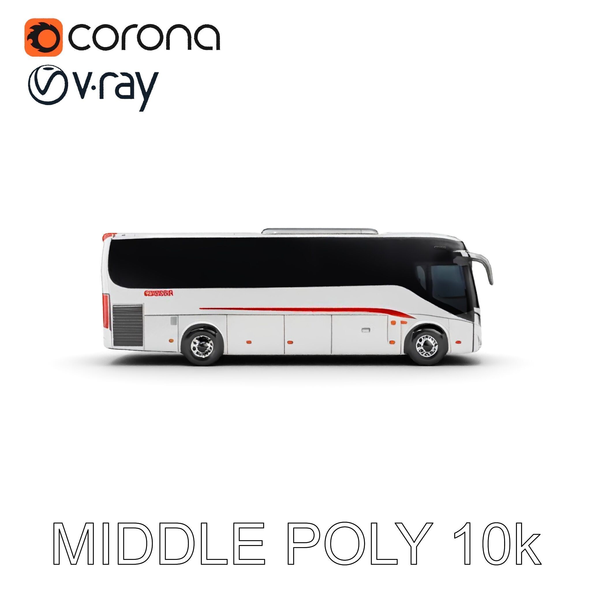 Modern Coach Bus Model Pack for Unity and Unreal Low-poly 3D model_14