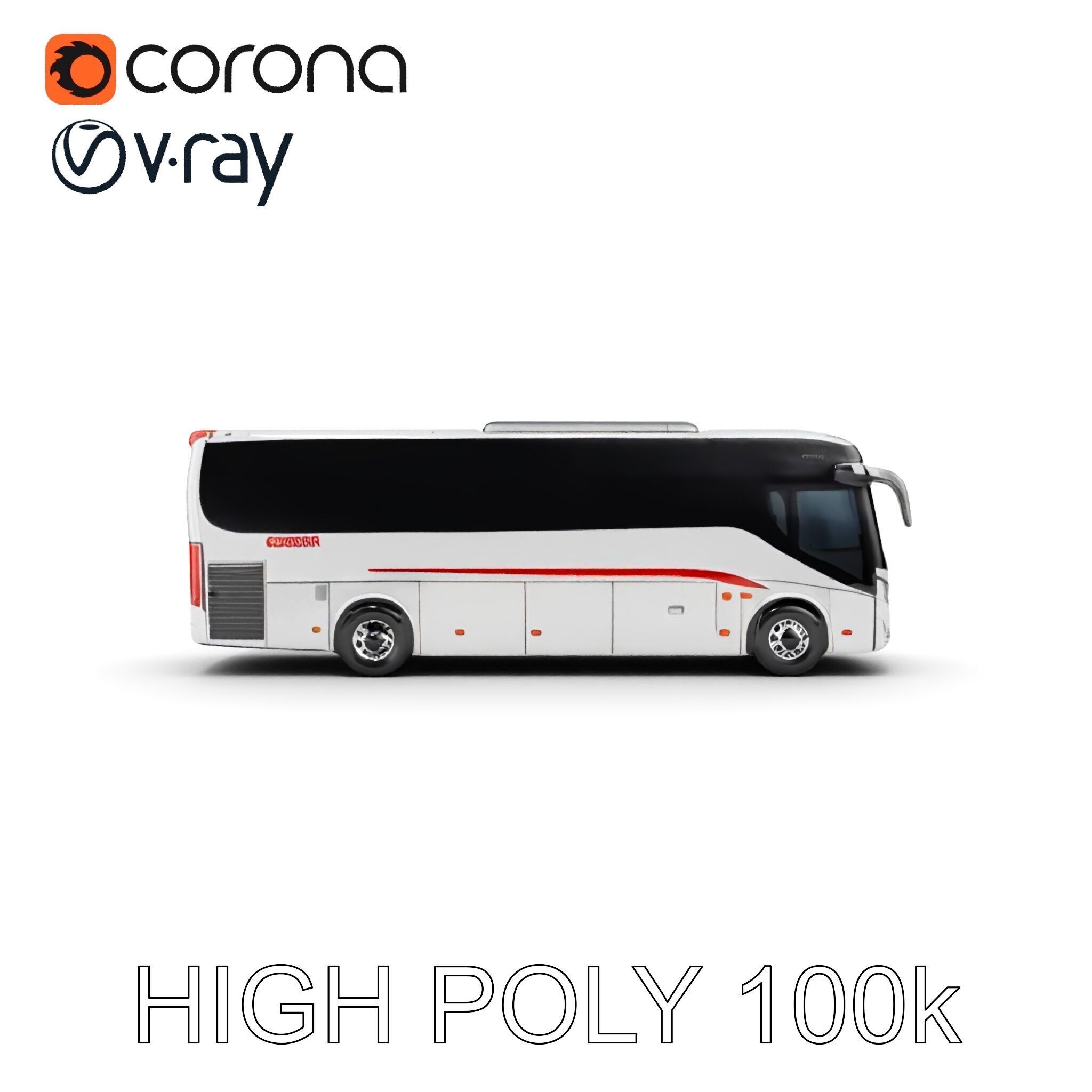 Modern Coach Bus Model Pack for Unity and Unreal Low-poly 3D model_27