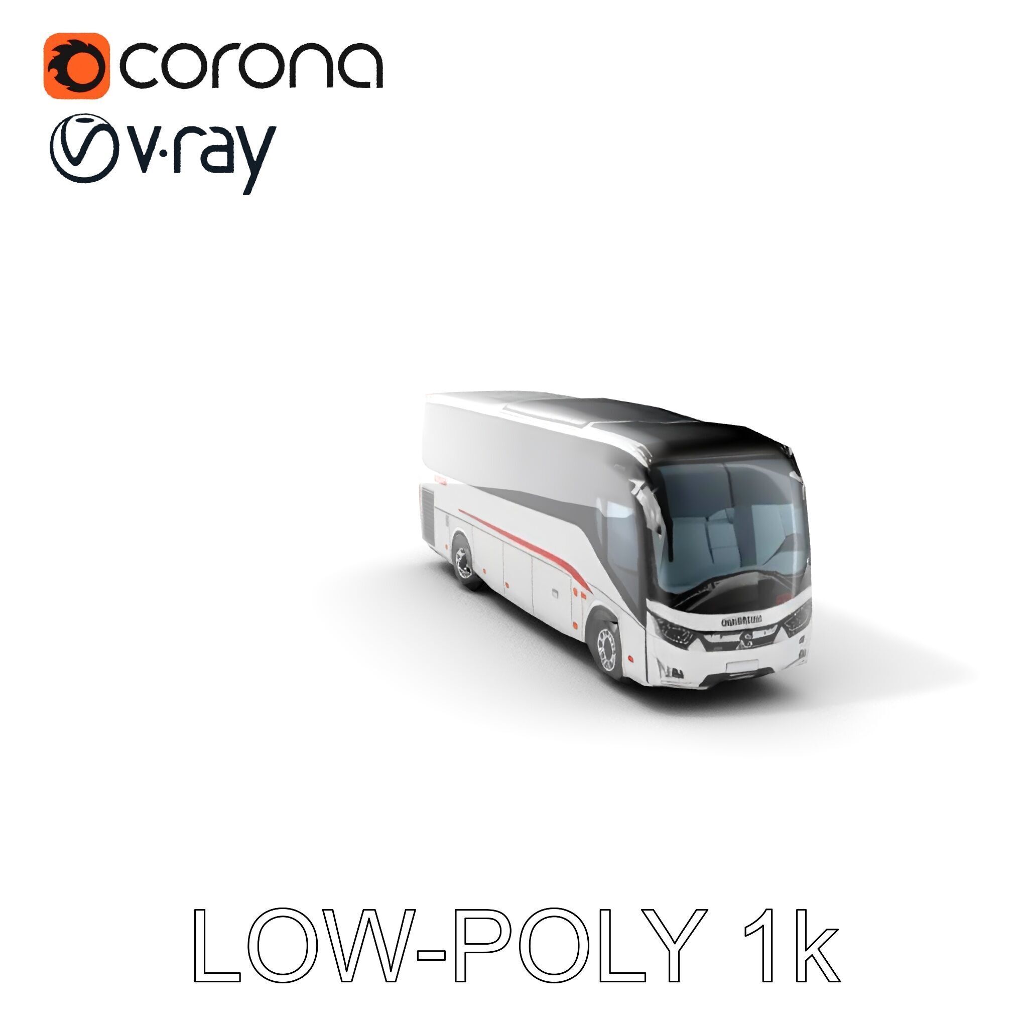 Modern Coach Bus Model Pack for Unity and Unreal Low-poly 3D model_10