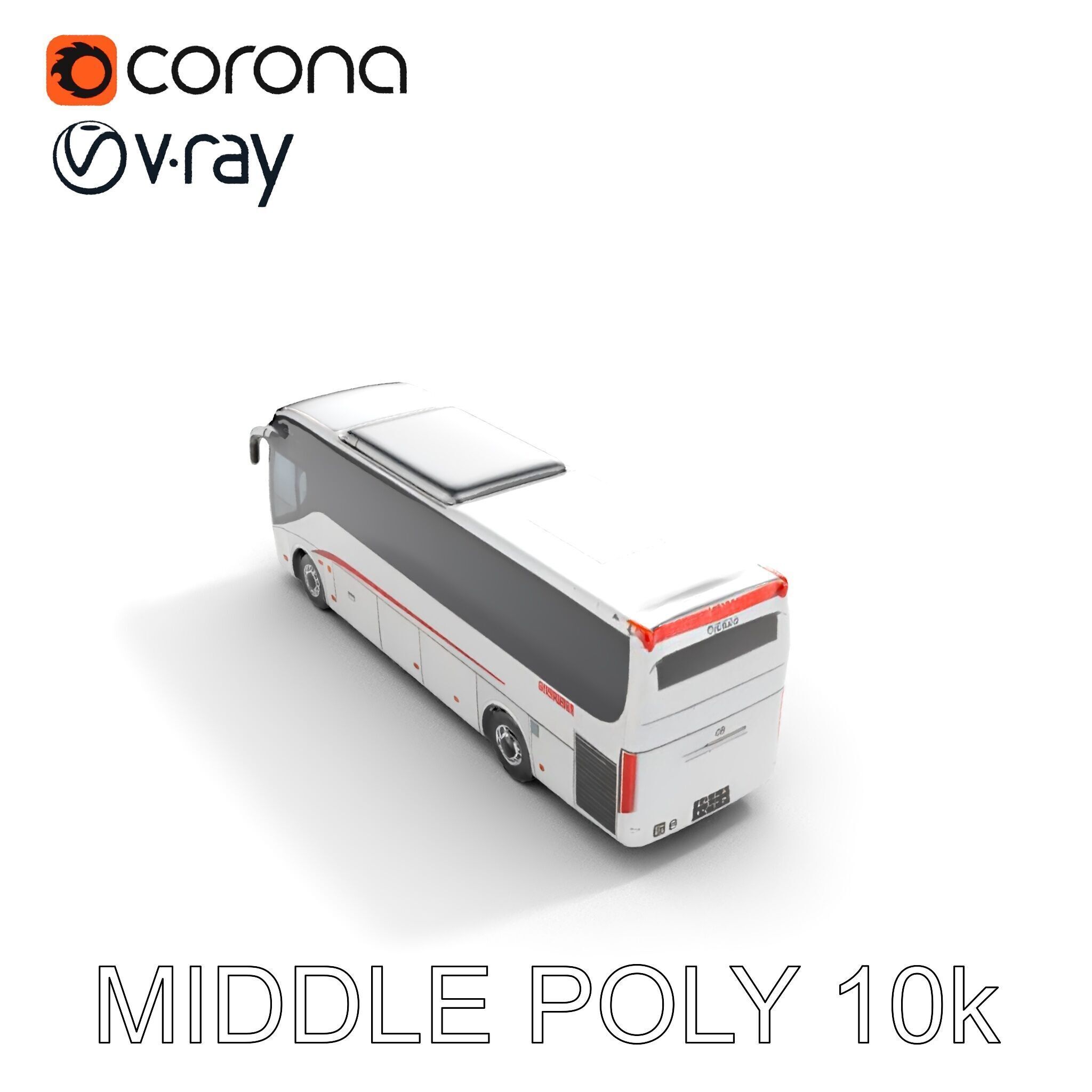 Modern Coach Bus Model Pack for Unity and Unreal Low-poly 3D model_12