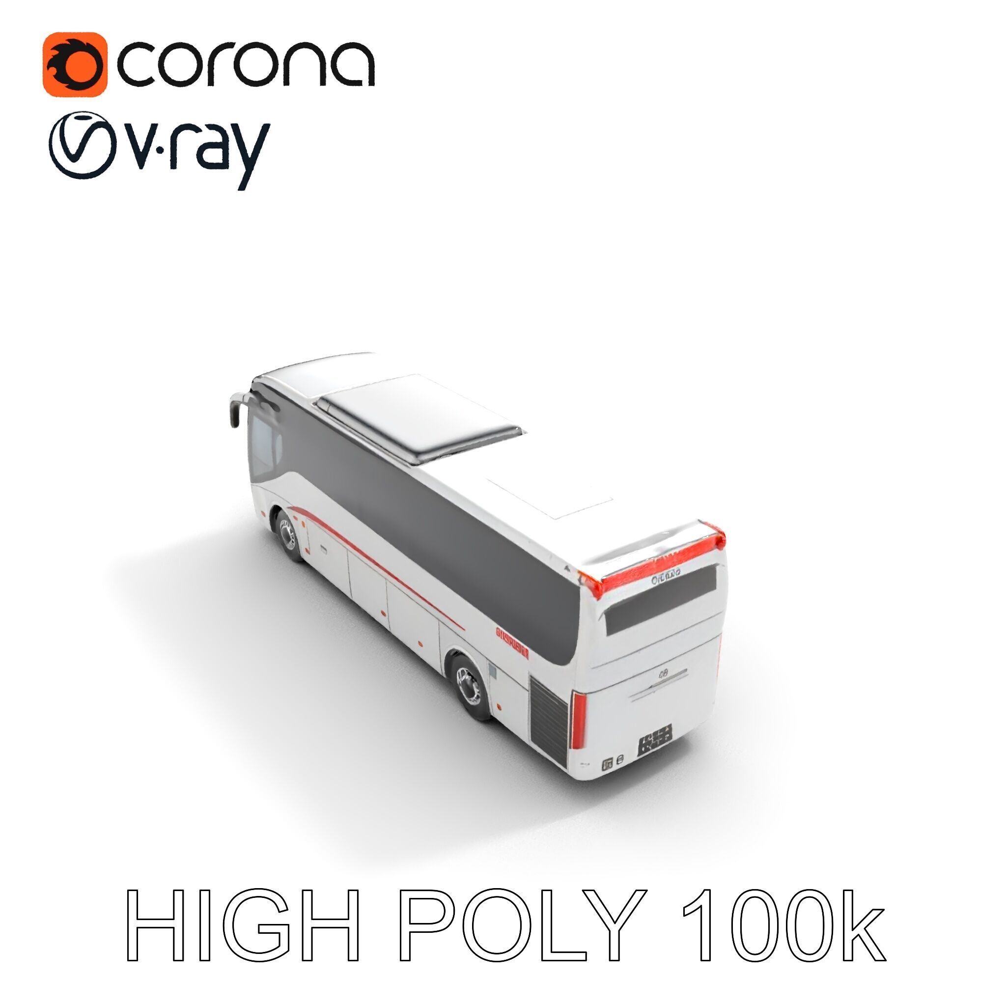 Modern Coach Bus Model Pack for Unity and Unreal Low-poly 3D model_11