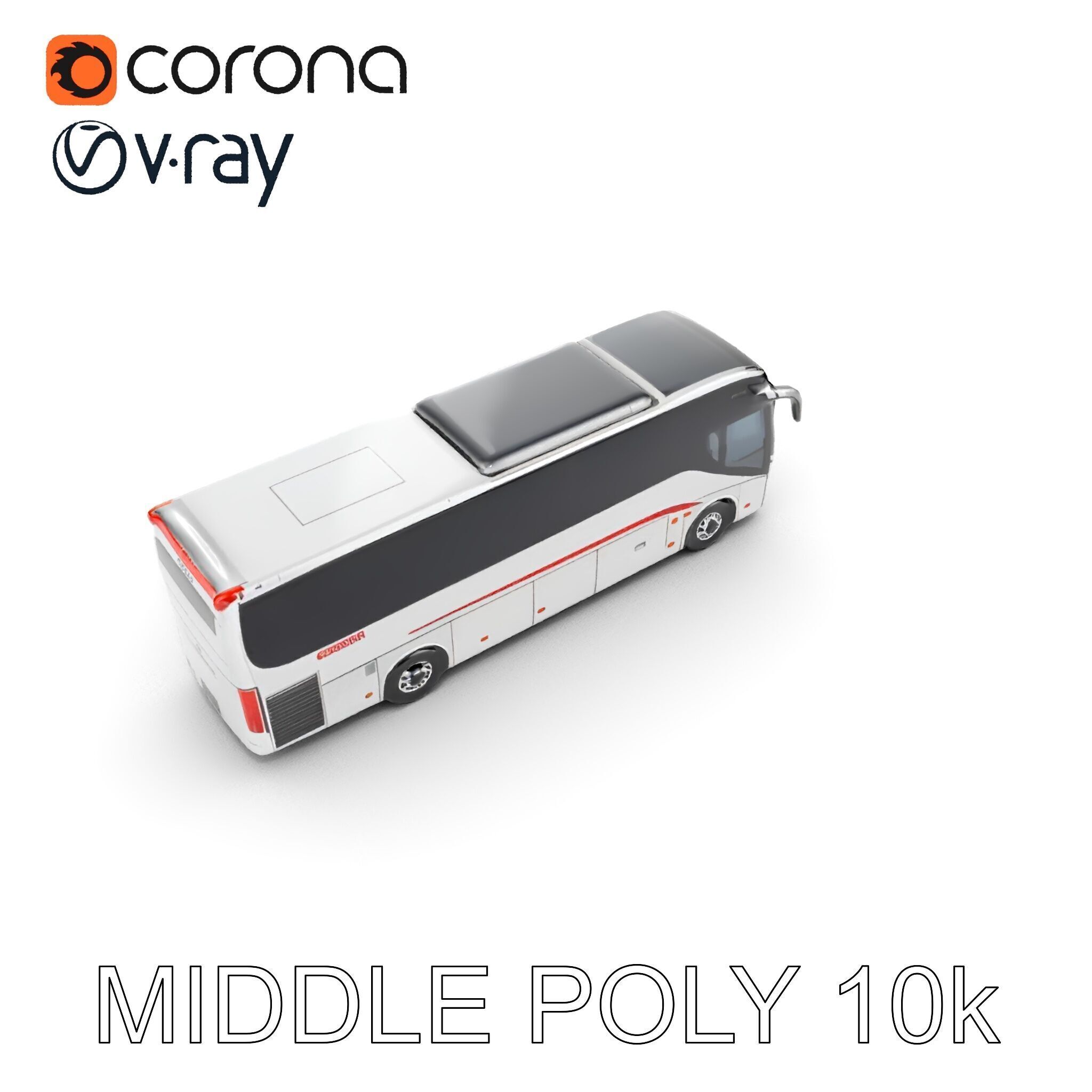 Modern Coach Bus Model Pack for Unity and Unreal Low-poly 3D model_9