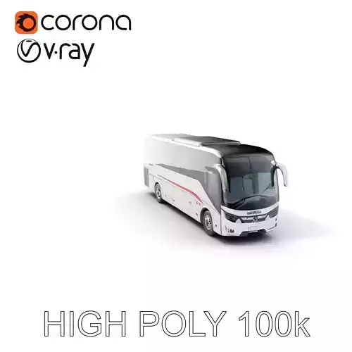 Modern Coach Bus Model Pack for Unity and Unreal Low-poly 3D model