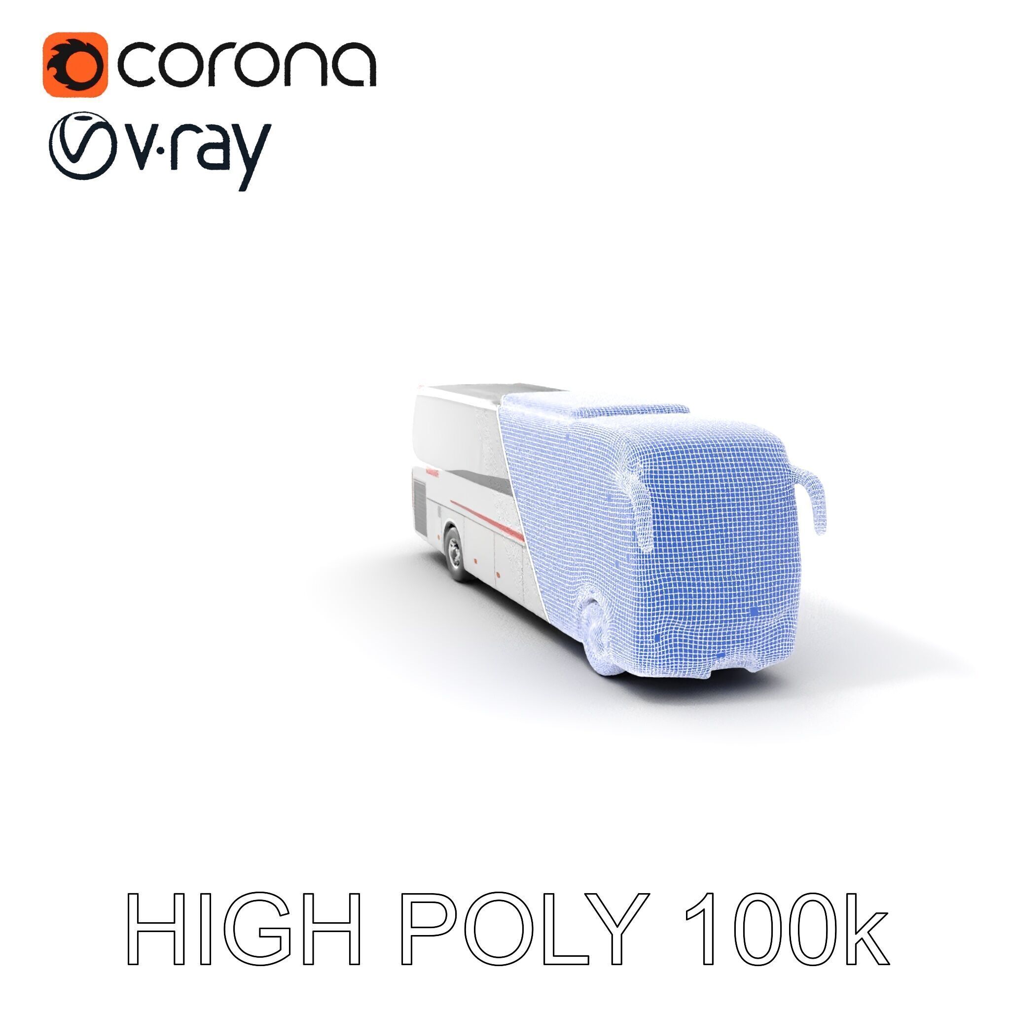 Modern Coach Bus Model Pack for Unity and Unreal Low-poly 3D model_4