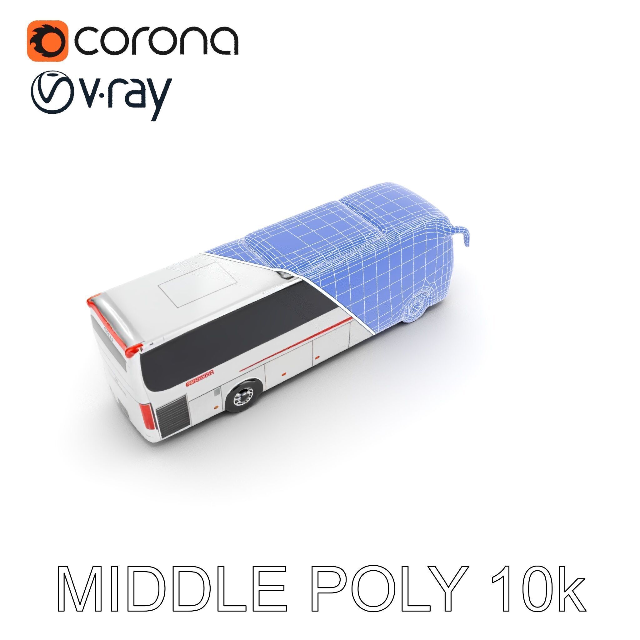 Modern Coach Bus Model Pack for Unity and Unreal Low-poly 3D model_6