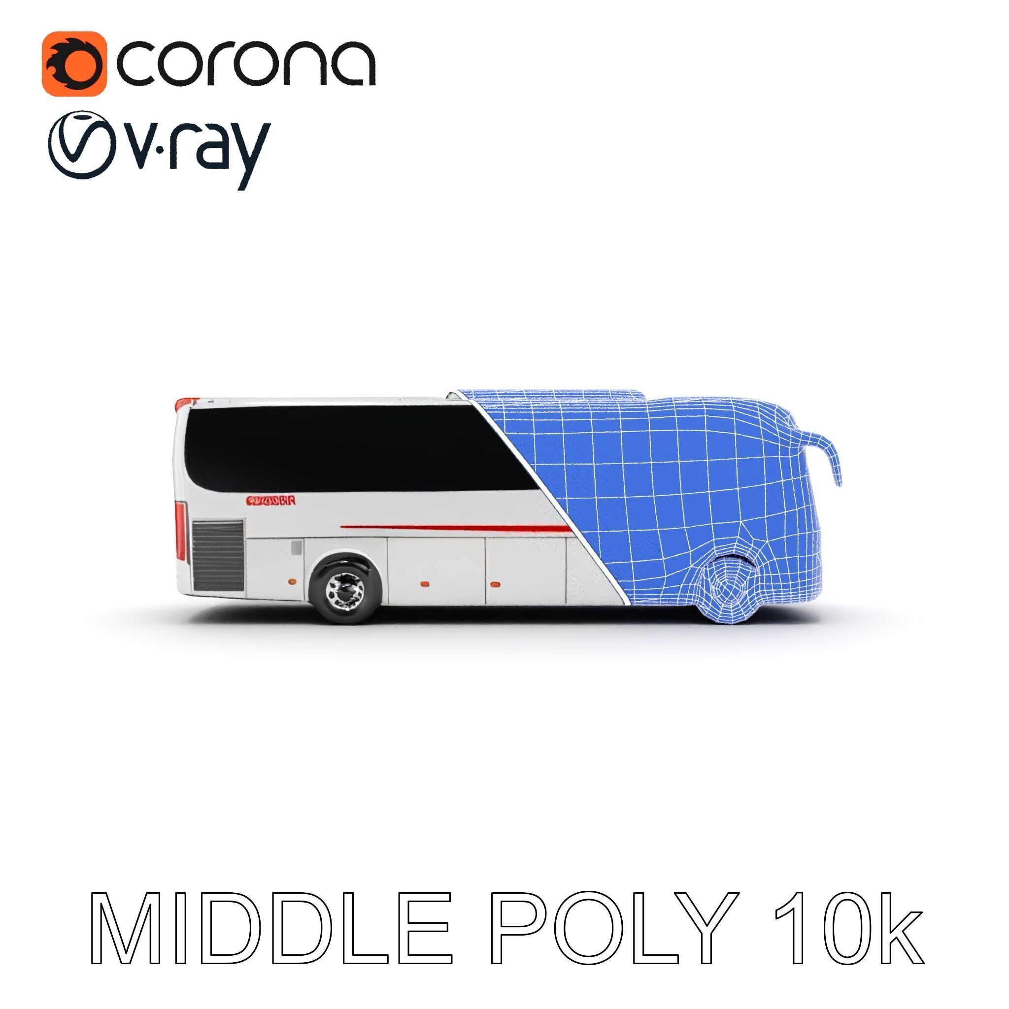 Modern Coach Bus Model Pack for Unity and Unreal Low-poly 3D model_25