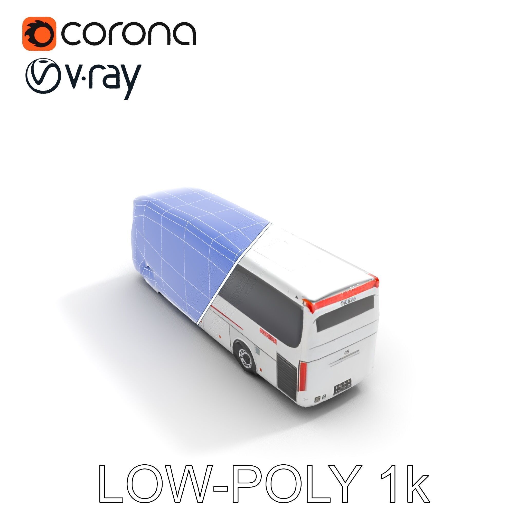 Modern Coach Bus Model Pack for Unity and Unreal Low-poly 3D model_13