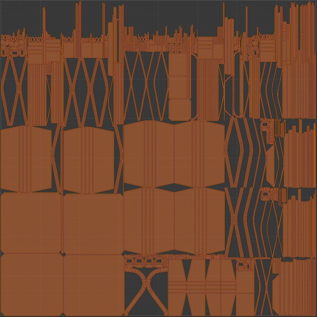 Gondola lift Low-poly 3D model_9