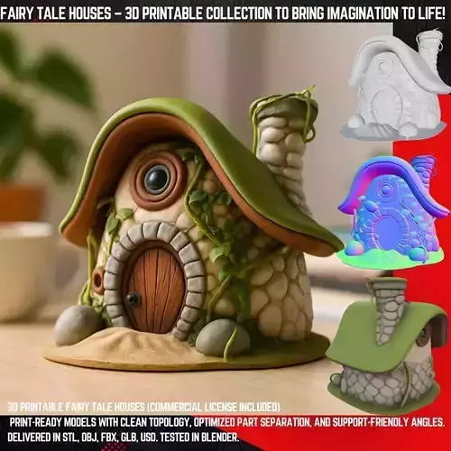 Fairy Tale Dwarf House 3D Model 3D print model