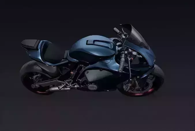 Elegant Sports Bike 3d model low poly Low-poly 3D model