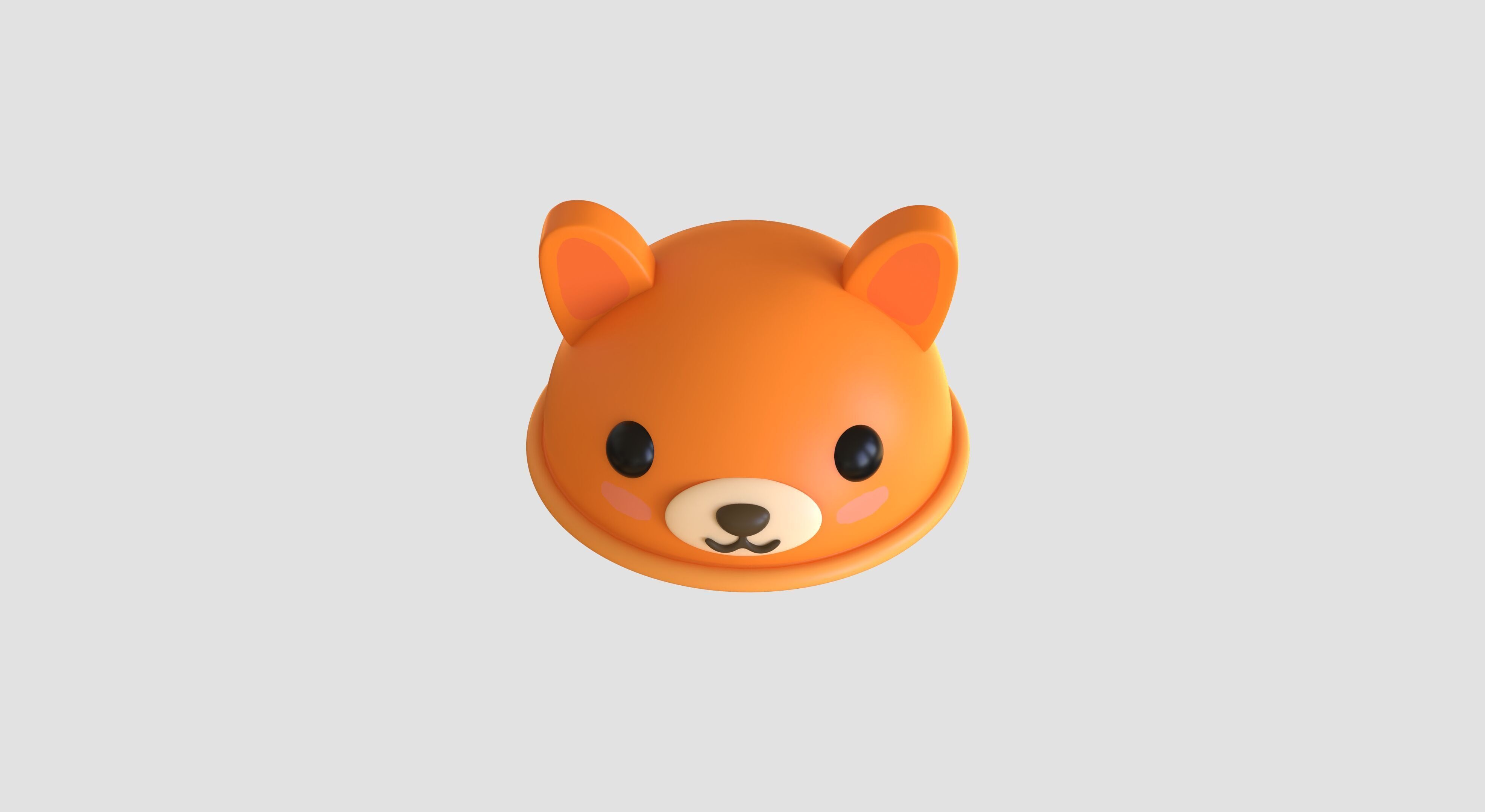 Low-Poly Fox Hat Low-poly 3D model_4