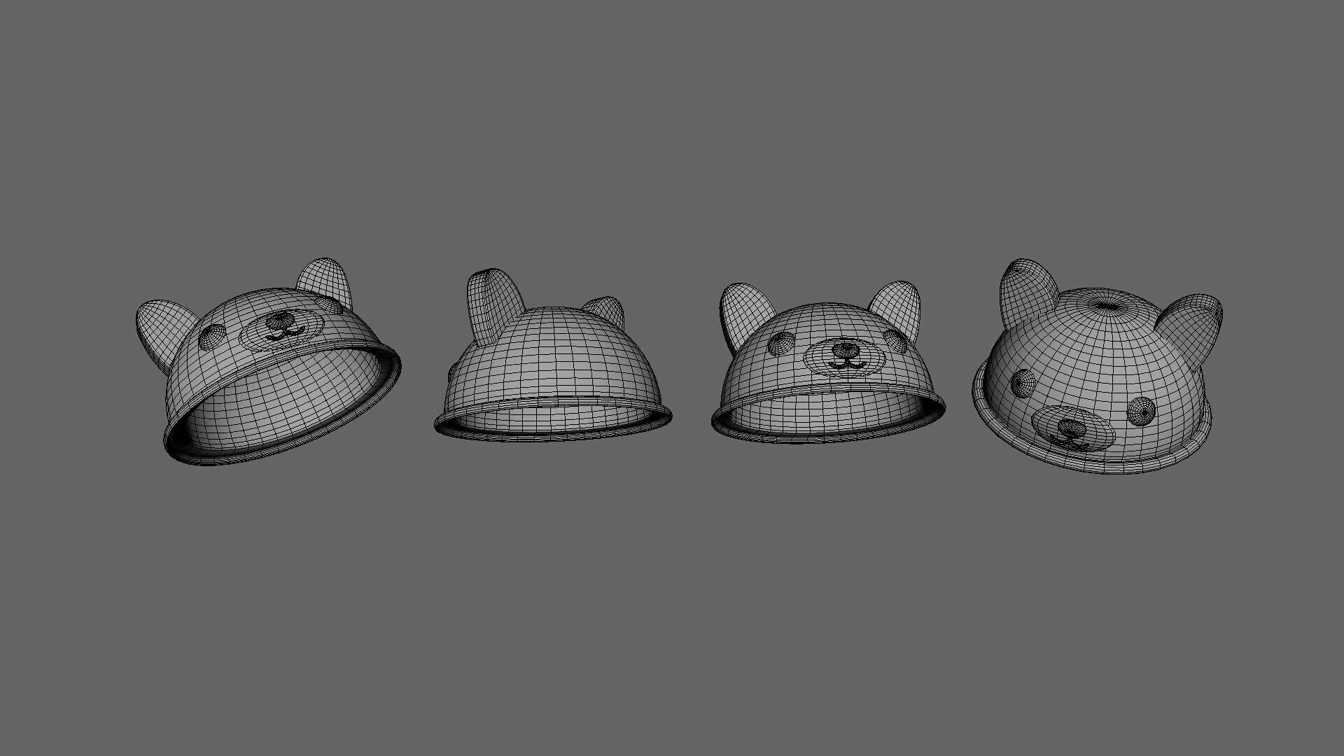 Low-Poly Fox Hat Low-poly 3D model_5