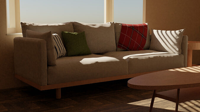 Large and small Couch Set 3D model