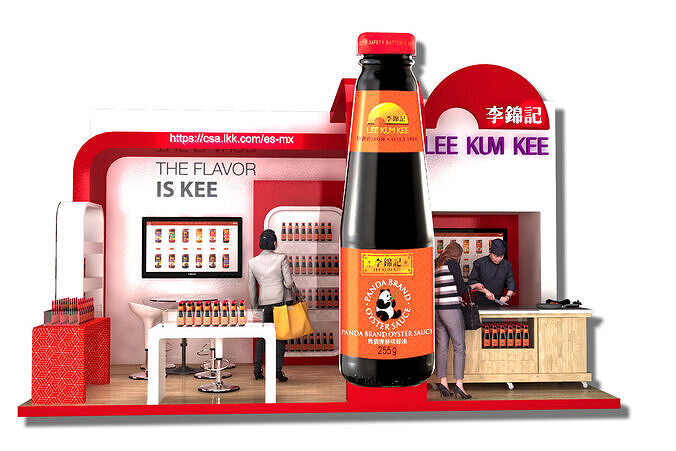 MODEL LEE KUM KEE STAND 3 SIDES 3mX6m 3D model