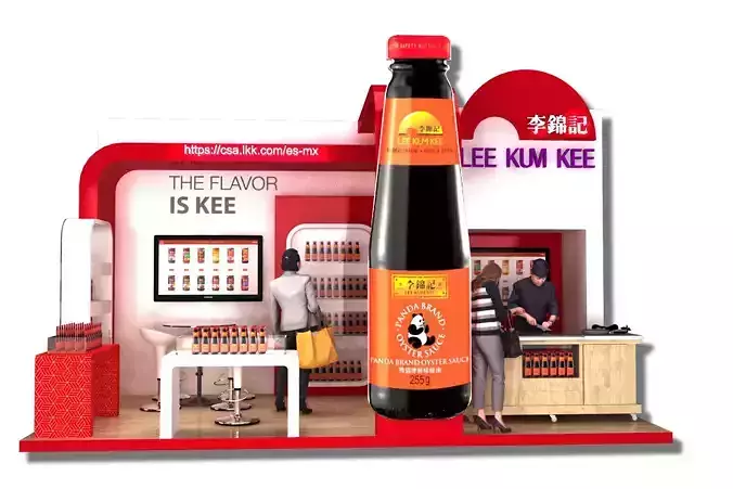 MODEL LEE KUM KEE STAND 3 SIDES 3mX6m 3D model