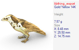 Crow Pendant 3D print model_20