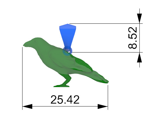 Crow Pendant 3D print model_18