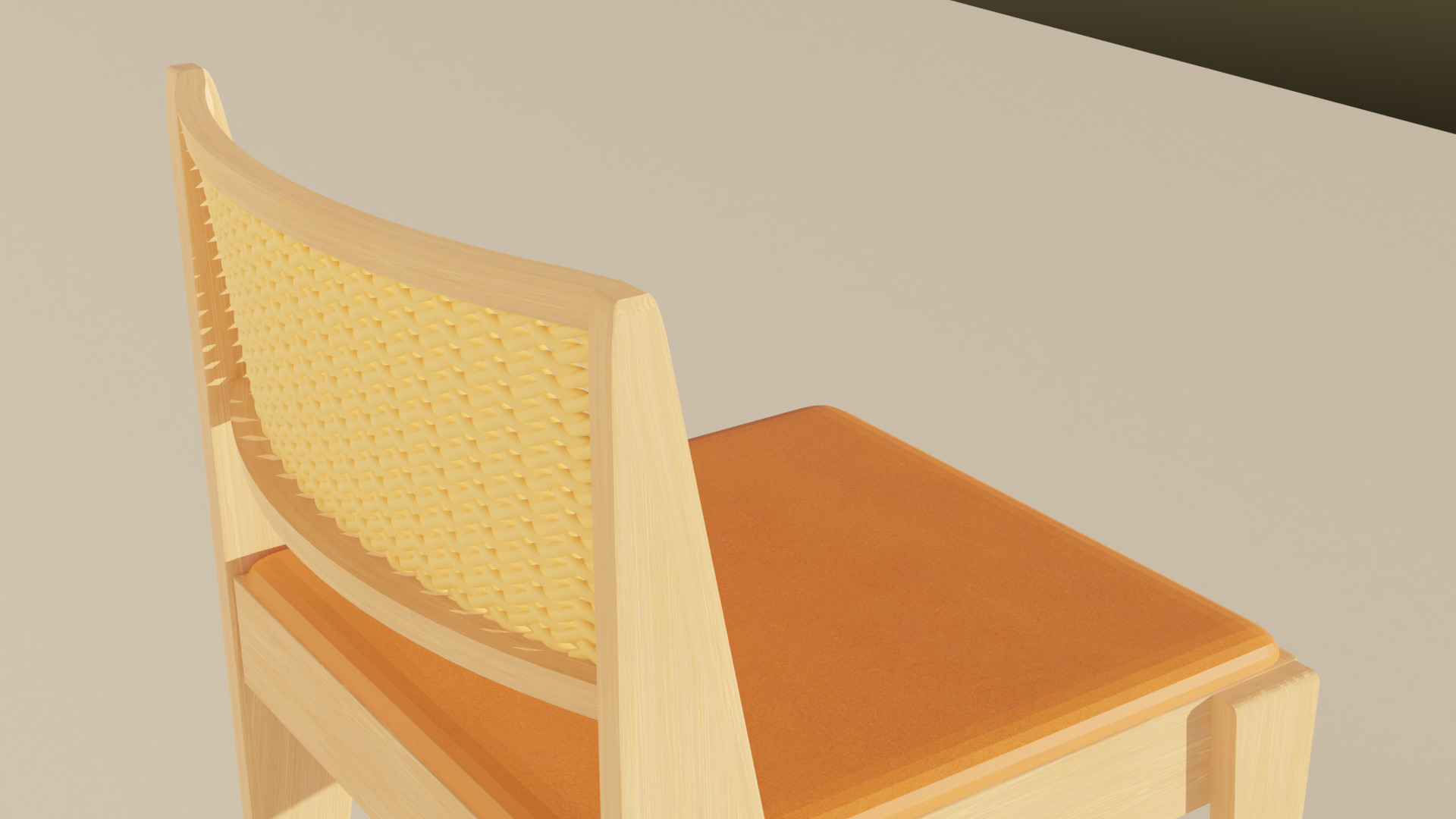 Modern Wooden Dining Table and Chairs Set 3D model_3