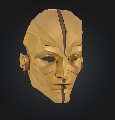 Cyber Man Prom Face Mask -  Techno Prom Patter Mask 3D print 3D print model