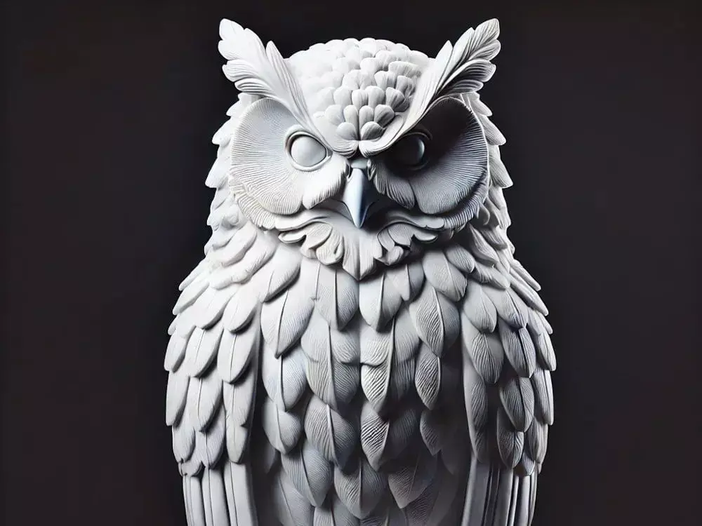 owl 3d prined stl file 3D print model_0