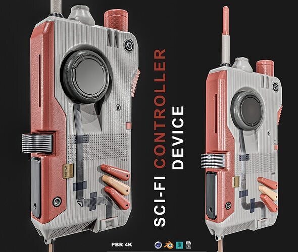 Sci-fi Controller  Device Low-poly 3D model