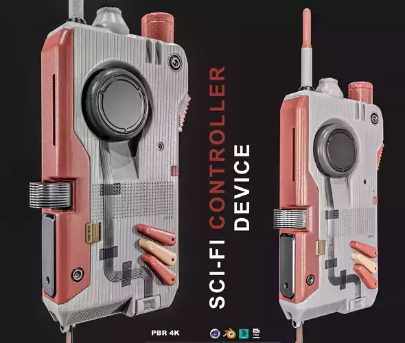Sci-fi Controller  Device Low-poly 3D model