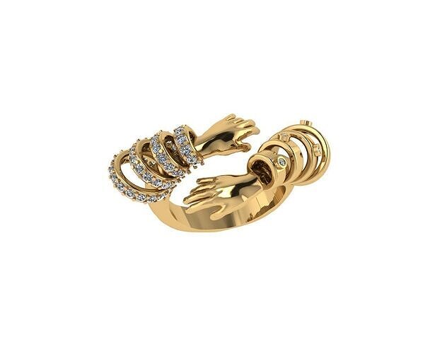 Hands Rings  3D print model