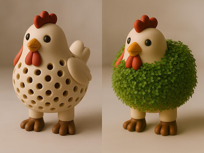 Chicken Sprouter Seed Chia Radish Lentil Germinator toy 3D print model
