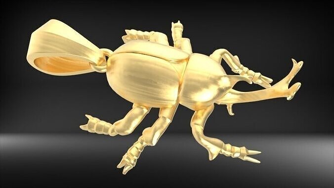 Beetle pendant necklace charm jewelry 3D print model
