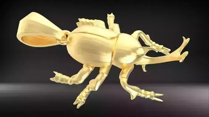 Beetle pendant necklace charm jewelry 3D print model