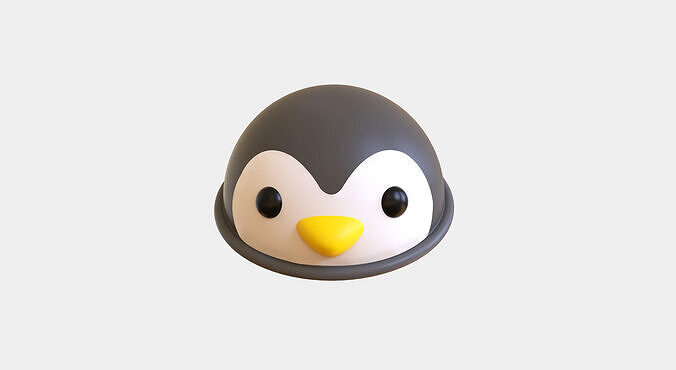 Low-Poly Penguin Hat Low-poly 3D model